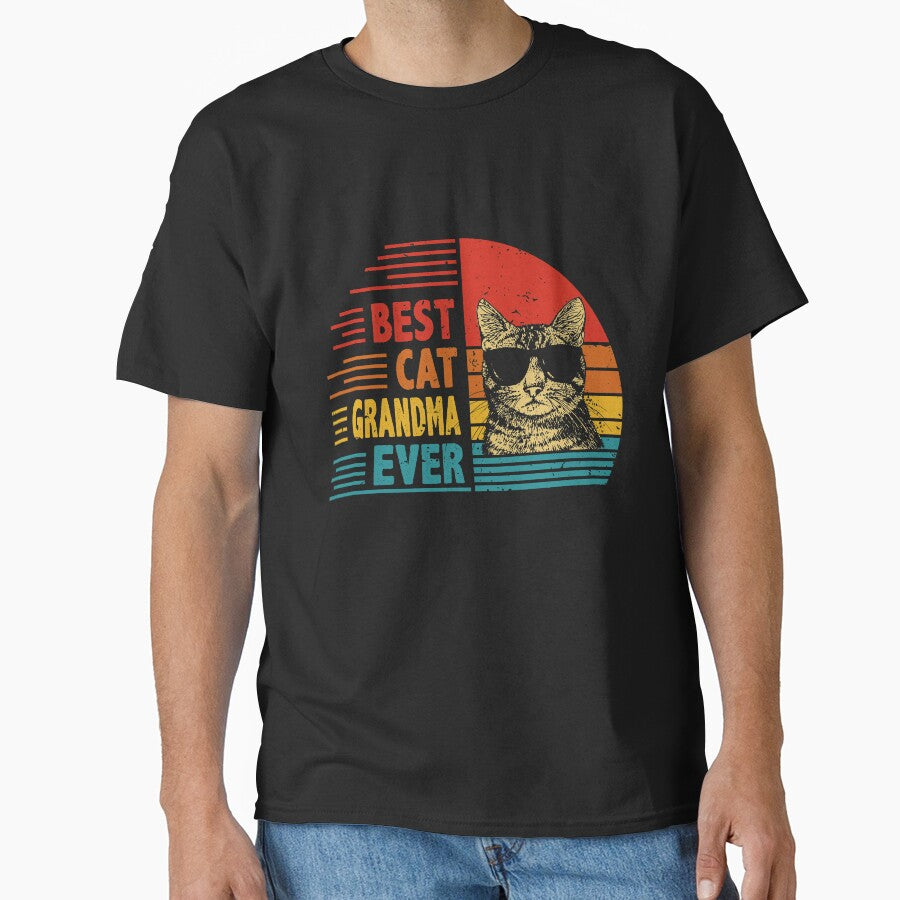 Vintage Retro Best Cat Grandma Ever Funny Cat Lover Mother's Day Gift by EdwinaEmmanoiCo