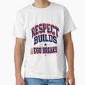 "Respect Builds Ego Breaks" Vintage Football Jersey Style T-Shirt - Retro 80s 90s Athletic Graphic Tee | Unique Streetwear & Inspirational Gift for Him - Motivational Positive Message Apparel by 50ファイターJP