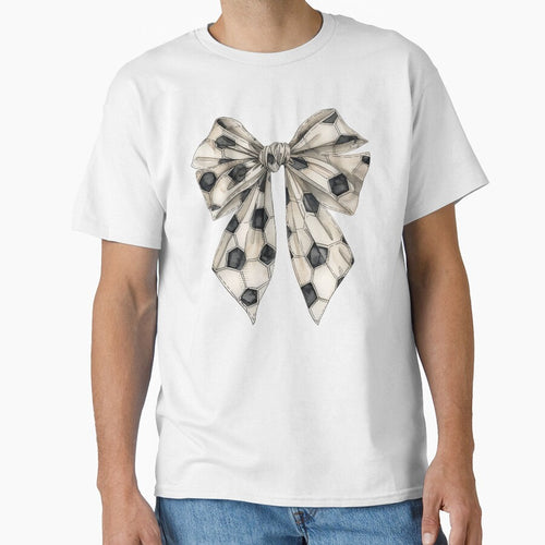 "Soccer Bow Shirt | Vintage Coquette Aesthetic Tee | Big Bow Soccer Girl T-Shirt | Cute Game Day Shirt | Retro Sporty Graphic Tee by 2Duckies