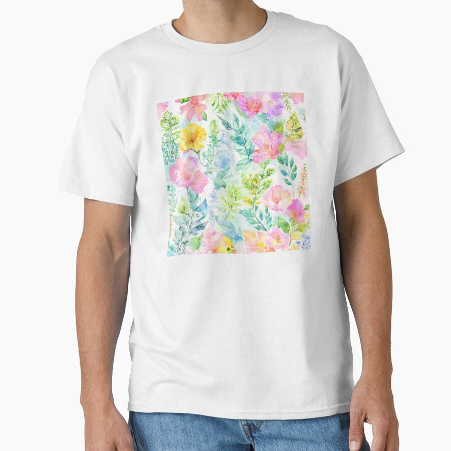 Soft Watercolor Botanical Floral Pattern by SeamPix