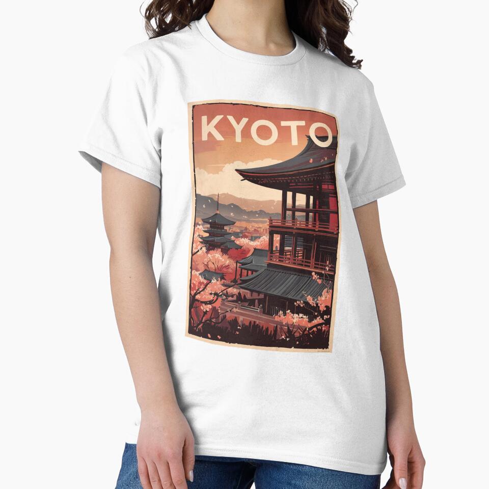 Kyoto Vintage Travel Poster by TravelerRat