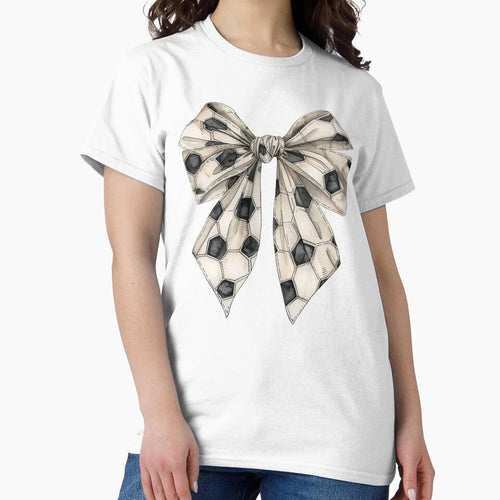 "Soccer Bow Shirt | Vintage Coquette Aesthetic Tee | Big Bow Soccer Girl T-Shirt | Cute Game Day Shirt | Retro Sporty Graphic Tee by 2Duckies
