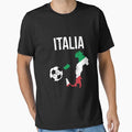 Italia Forza Azzurri - Italian Football Soccer Tee by noirty