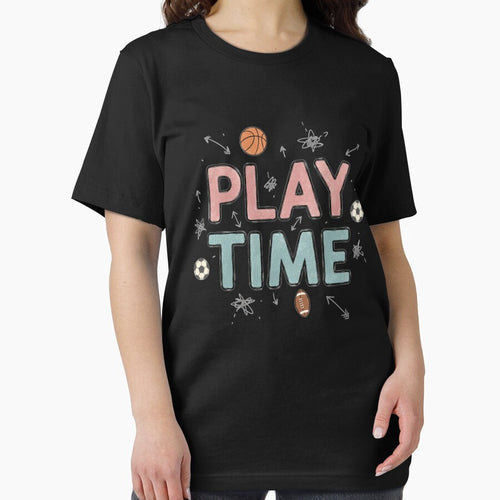​"Play Time" - Sporty Chalkboard Style. Pastel Sports-Themed Graphic: "PLAY TIME". by ZyVoAli