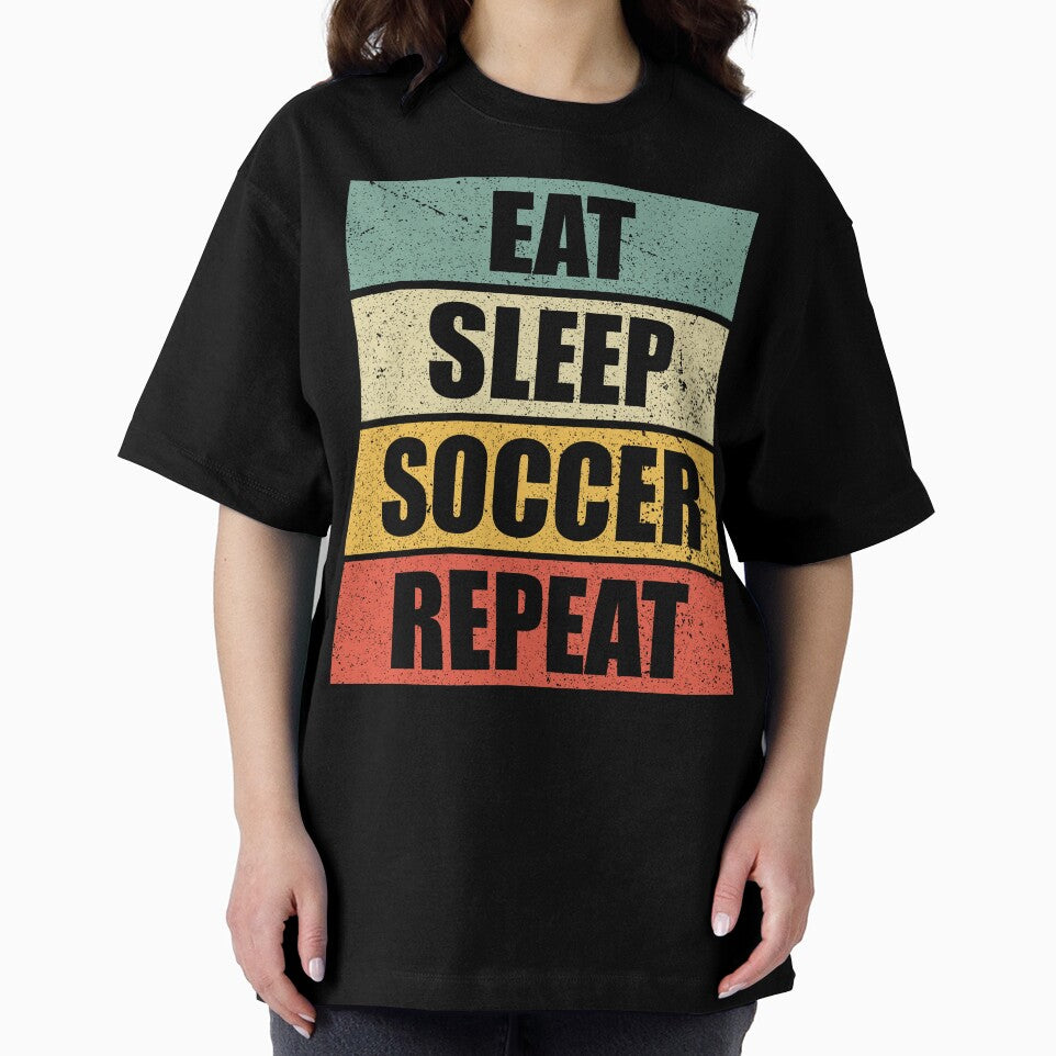 EAT SLEEP SOCCER REPEAT, Classic School Vintage Soccer Vibes For The True Football Enthusiast by NADIASHOP86