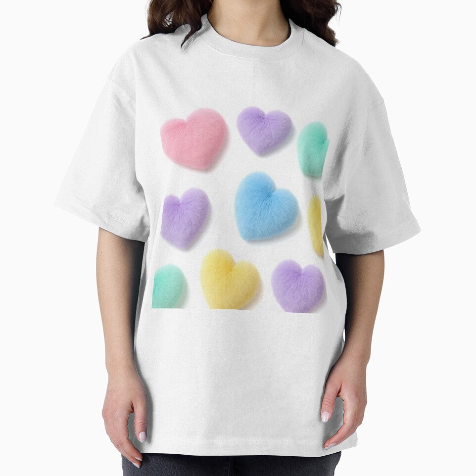 Fluffy Pastel Hearts Pattern | Kawaii Dreamy Aesthetic by DesignsByTaara