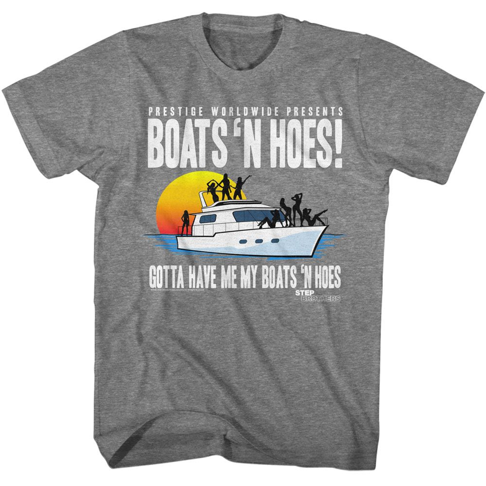 Step Brothers - Boat With Saucy Gals Boyfriend Tee Hoodie, Sweatshirt | CiraTrend.com (Image 1)