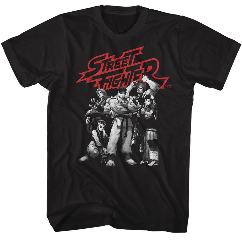 Street Fighter - BW Character Group T-Shirt Hoodie, Sweatshirt | CiraTrend.com