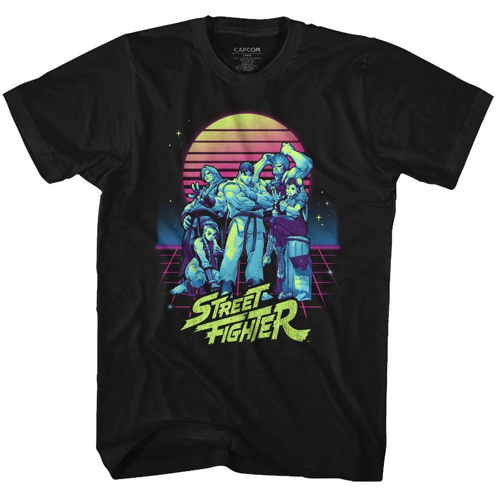 Street Fighter Synthwave Fighter Boyfriend Tee Hoodie, Sweatshirt | CiraTrend.com