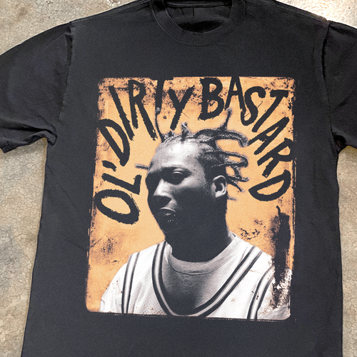 'OL DIRTY BASTARD' CANVAS BLACK HEAVYWEIGHT T-SHIRT Hoodie, Sweatshirt | CiraTrend.com (Image 2)
