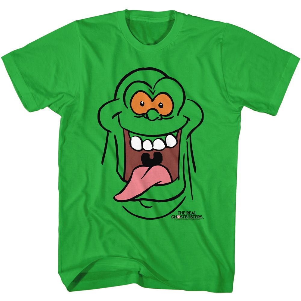 The Real Ghostbusters - RGB Slimer Face Boyfriend Tee Hoodie, Sweatshirt | CiraTrend.com