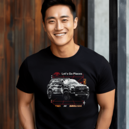 Toyota Men's Big and Tall TRD Sequoia Off Road T-shirt Hoodie, Sweatshirt | CiraTrend.com (Image 2)