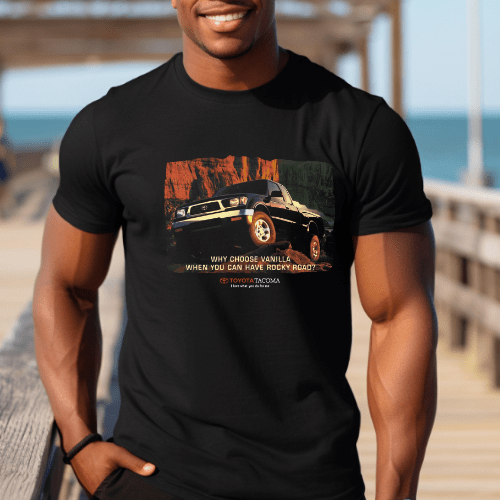 Toyota Tacoma Men's Big and Tall Retro T-shirt-Vintage Off Road Hoodie, Sweatshirt | CiraTrend.com (Image 2)