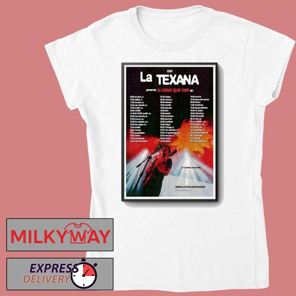 La Texana 2026 LA CASA QUE CAE EN VIVO Tour Poster shirt
