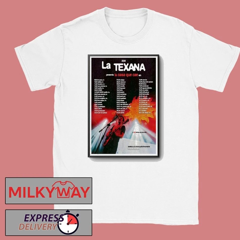 La Texana 2026 LA CASA QUE CAE EN VIVO Tour Poster shirt