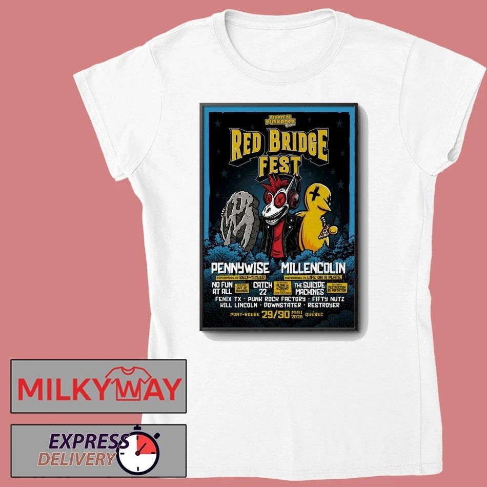 Red Bridge Fest May 29-30 2026 Pont-Rouge, Québec Poster shirt