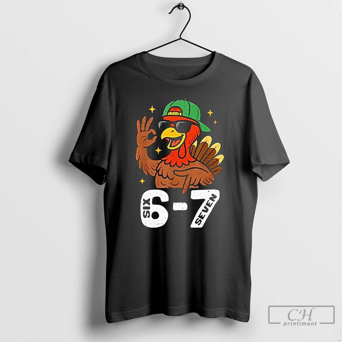 Classic 6 7 Six Seven Turkey Gen Z Alpha Meme 2025 Long Sleve T Shirts