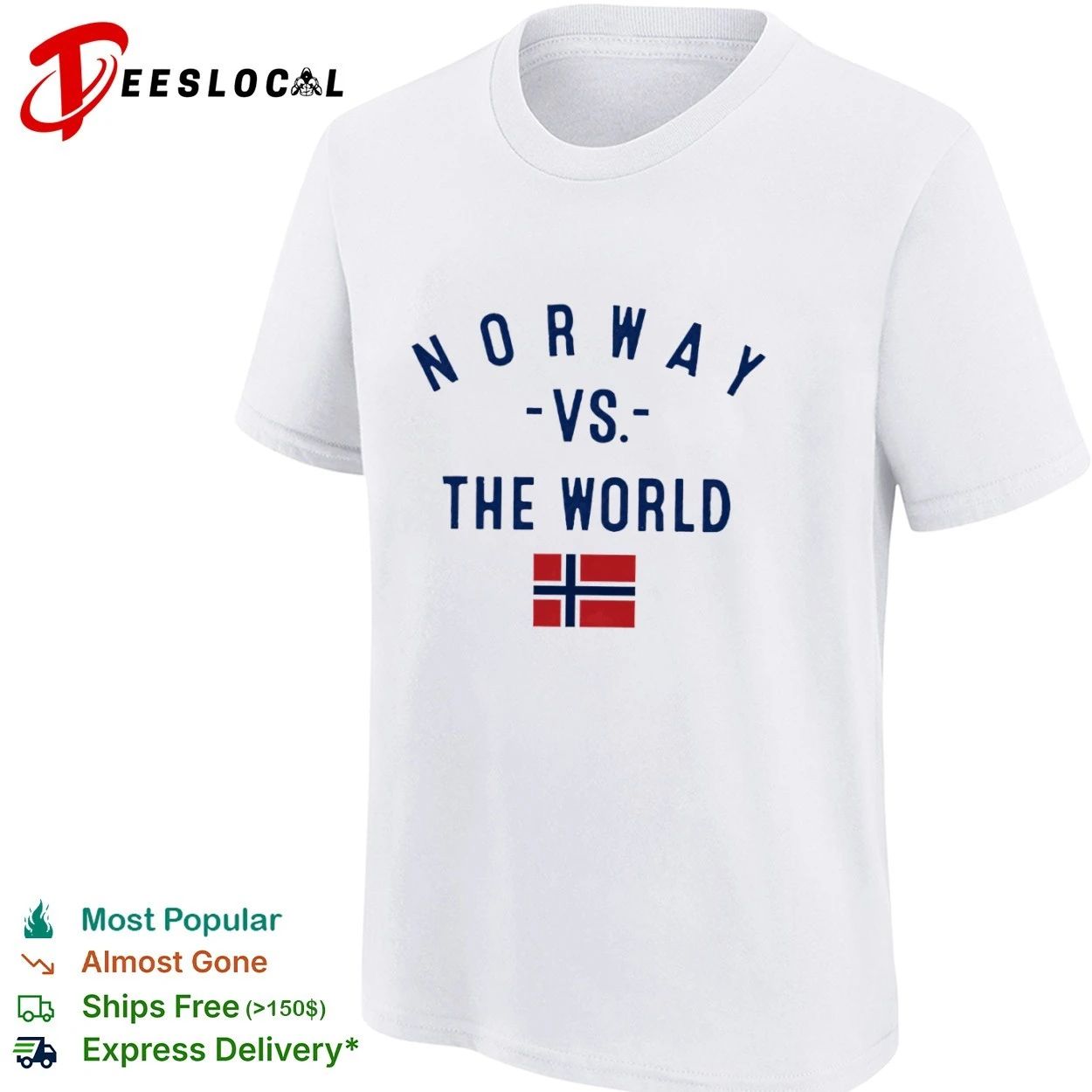 Norway Vs the World Norwegian Flag Pride Heritage T-shirt