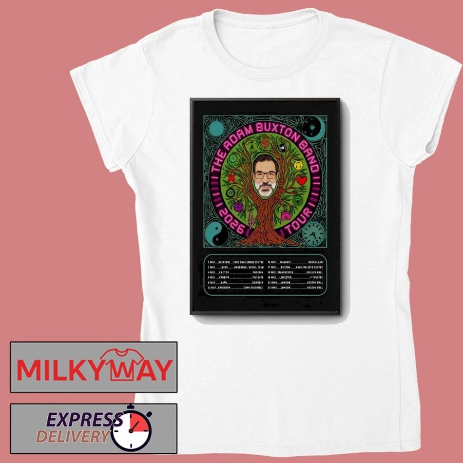 The Adam Buxton Band Spring 2026 Tour Poster shirt