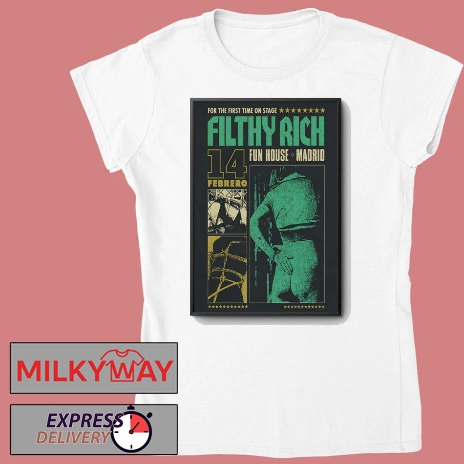 Filthy Rich Madrid Tour Feb 14 2026 Poster shirt
