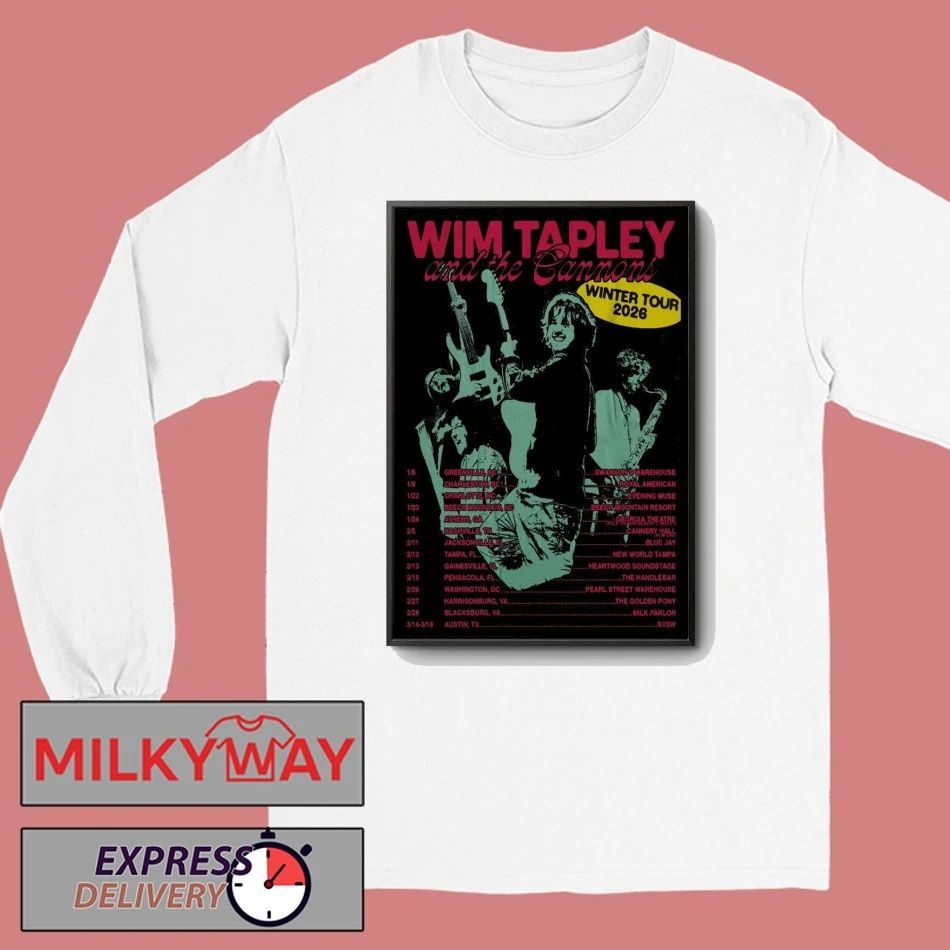 Wim Tapley And The Cannons Poster 2026 Winter Tour shirt