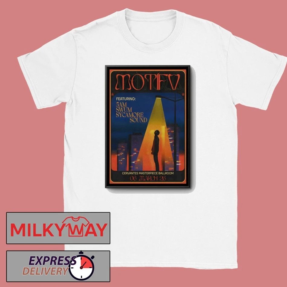 Motifv Mar 6 2026 Cervantes’ Masterpiece Ballroom Denver CO Poster shirt