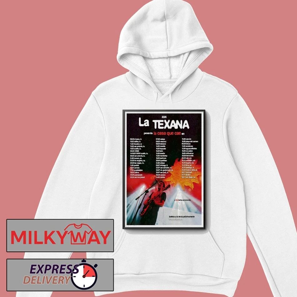 La Texana LA CASA QUE CAE EN VIVO 2026 Tour Poster shirt