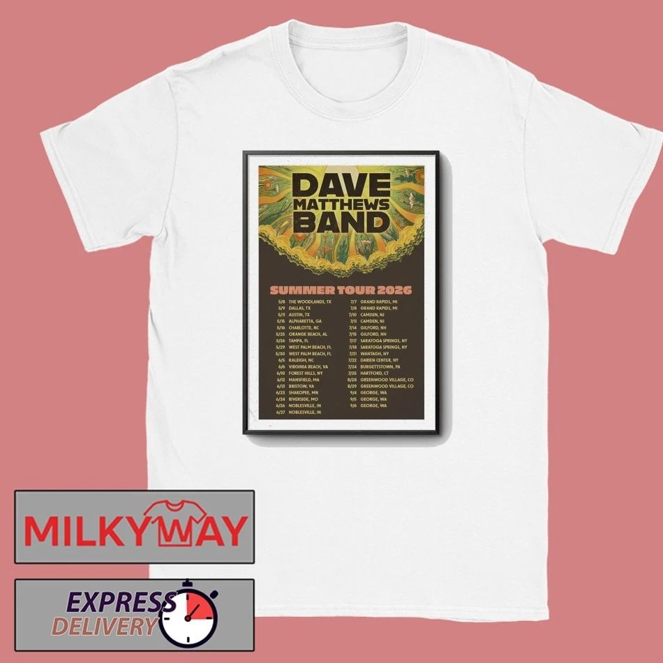 Dave Matthews Band Tour 2026 Poster shirt