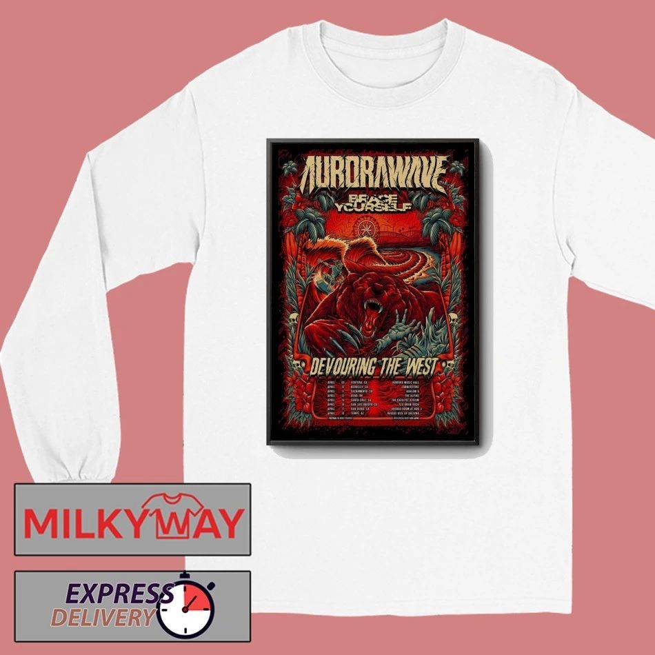 Poster Aurorawave Devouring Tour The West West Coast 2026 shirt