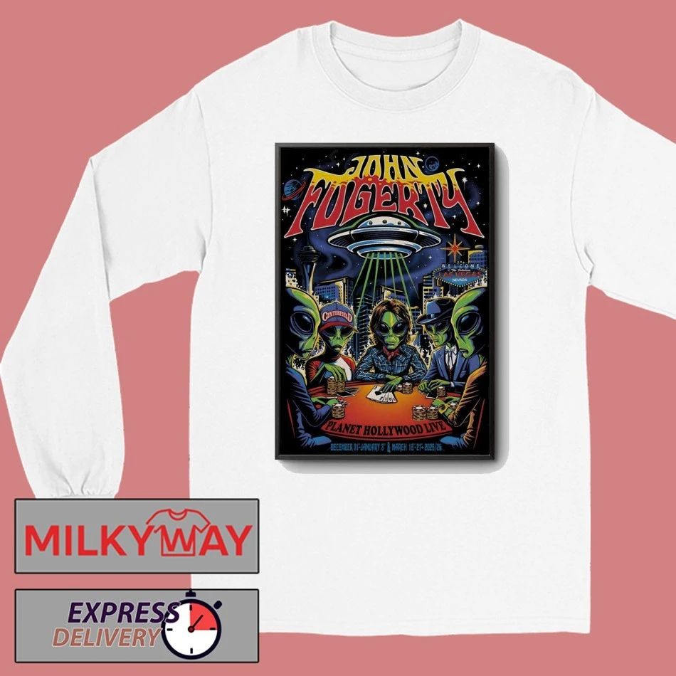 John Fogerty Planet Hollywood Live 2025–2026 Tour poster shirt