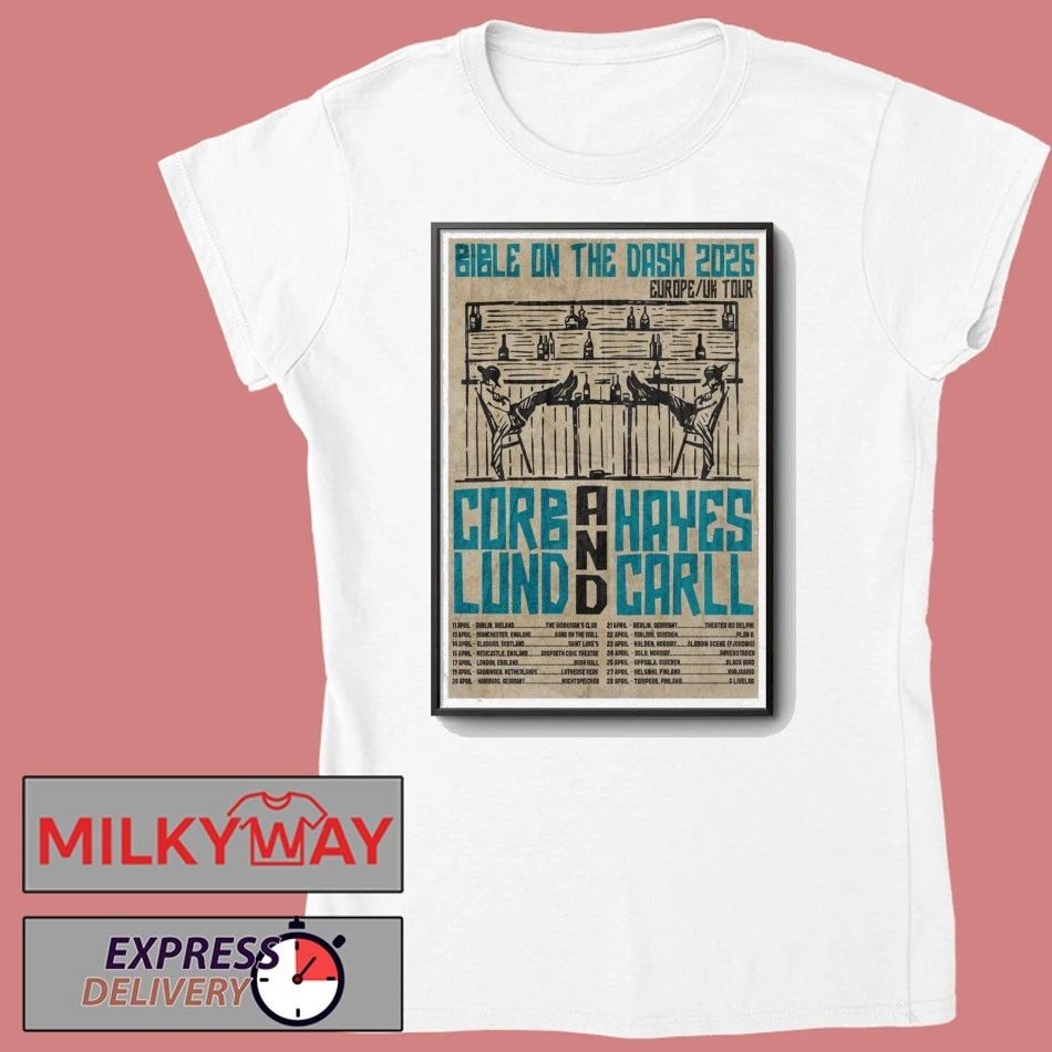 Corb Lund and Hayes Carll Apr 22 2026 Poster Malmo, Sweden shirt