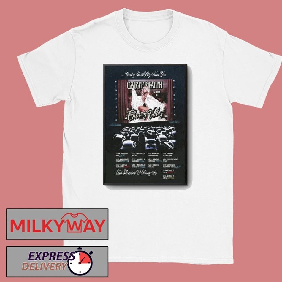 Carter Faith The Cherry Valley Tour 2026 Poster shirt