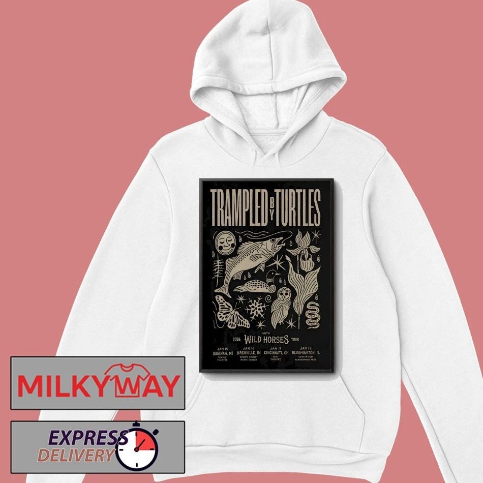 Trampled By Turtles With Wild Horses January 2026 Tour Poster shirt