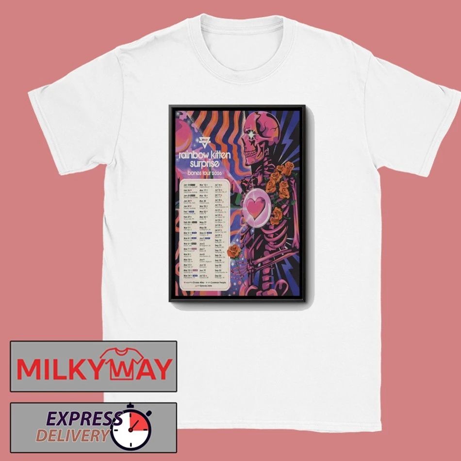 Rainbow Kitten Surprise Bones Tour 2026 Poster shirt
