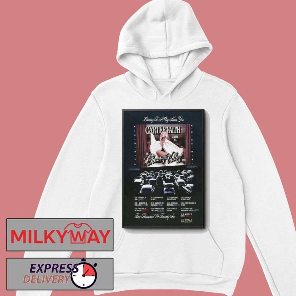 Carter Faith The Cherry Valley Tour 2026 Poster shirt