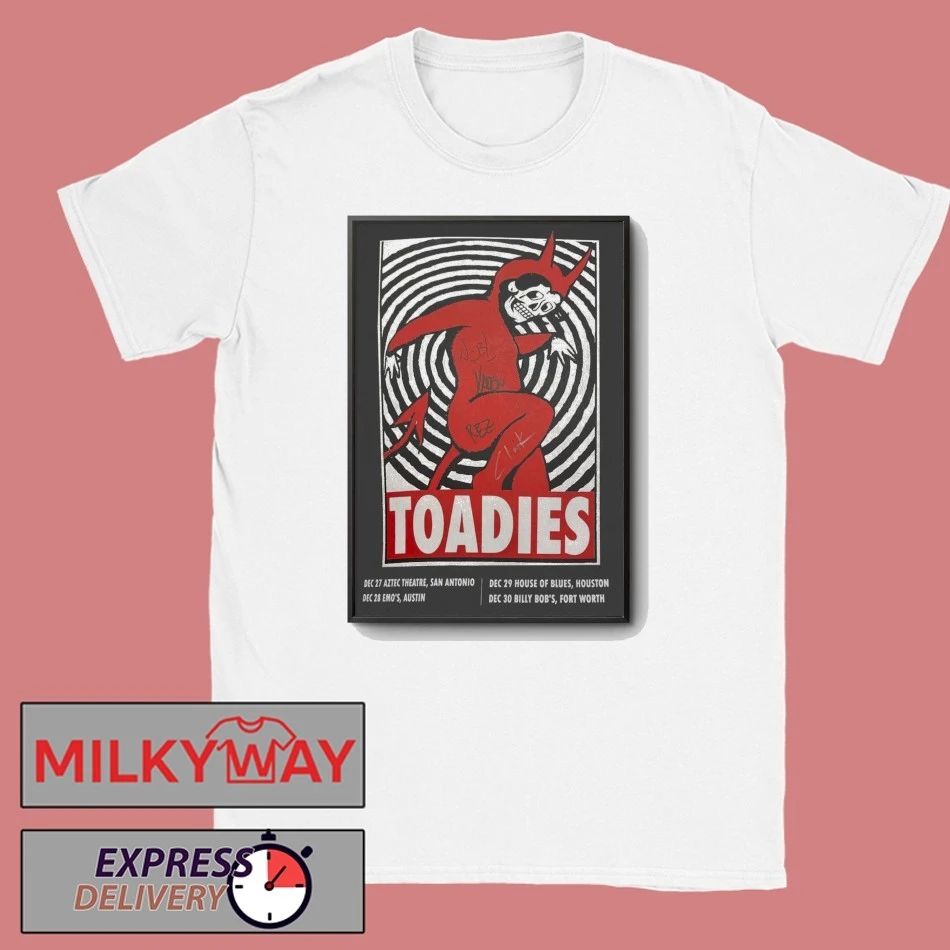 Toadies Billy Bob’s Dec 30 2025 Poster Signed shirt
