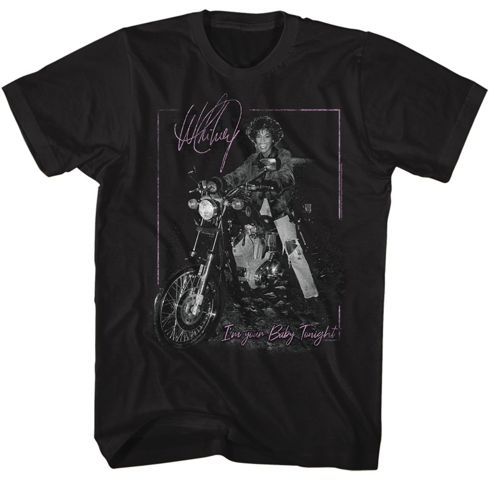 Whitney Houston - Whitney-motorcycle Boyfriend Tee Hoodie, Sweatshirt | CiraTrend.com