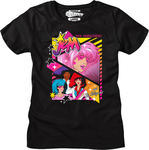 Womens It's Showtime Collage Jem And The Holograms Shirt Hoodie, Sweatshirt | CiraTrend.com (Image 1)